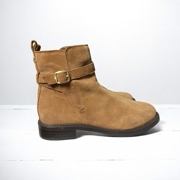 🌻NEW w/tags Sam Edelman Tan Suede Nolynn Women’s Boots Size 7 - Picture 4 of 12